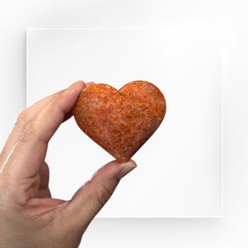 Calcite Orange Heart